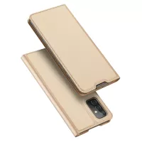 DUX DUCIS Skin Pro Series Card Slot Stand Leather Cell Phone Case Shell for Samsung Galaxy A82 5G/Quantum 2 - Gold