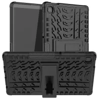 Anti-slip PC + TPU Hybrid Protection Case with Kickstand for Samsung Galaxy Tab A7 Lite 8.7-inch - Black