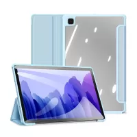 DUX DUCIS TOBY Series Auto Wake/Sleep Tri-fold Stand Leather Tablet Case Cover for Samsung Galaxy Tab A7 10.4 (2020) - Baby Blue