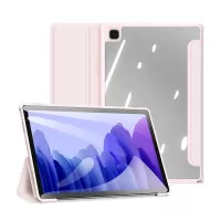 DUX DUCIS TOBY Series Auto Wake/Sleep Tri-fold Stand Leather Tablet Case Cover for Samsung Galaxy Tab A7 10.4 (2020) - Light Pink