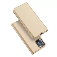 DUX DUCIS Skin Pro Series Anti-Wear Folio Flip Leather Cover Card Holder Case with Stand for iPhone 13 Pro Max 6.7 inch - Gold