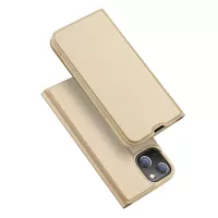 DUX DUCIS Skin Pro Series Scratch-Resistant Folio Flip Leather Case for iPhone 13 mini 5.4 inch with Stand and Card Holder - Gold