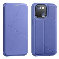 DUX DUCIS Skin X Series Auto-absorbed Card Holder Leather Case Shell with Stand Design for iPhone 13 6.1 inch - Blue
