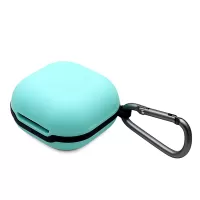 Soft Silicone Wireless Bluetooth Earphones Case Shock-Resistant Protective Cover with Anti-Lost Buckle for Samsung Galaxy Buds Pro - Mint Green