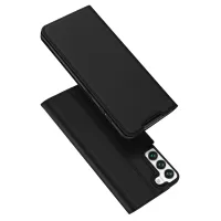 DUX DUCIS Skin Pro Series PU Leather Card Slot Flip Stand Auto Magnetic Closed Shockproof Phone Cover for Samsung Galaxy S22 5G - Black