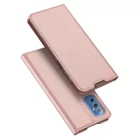 DUX DUCIS Skin Pro Series PU Leather Solid Color Stand Stylish Flip Phone Case with Card Holder for Samsung Galaxy M52 5G - Pink