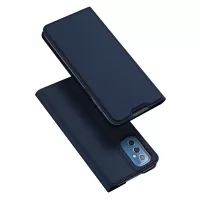 DUX DUCIS Skin Pro Series PU Leather Solid Color Stand Stylish Flip Phone Case with Card Holder for Samsung Galaxy M52 5G - Blue