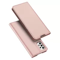 DUX DUCIS Skin Pro Series Folio Flip Shockproof PU Leather Case Drop-proof Stand Design Phone Cover with Card Holder for Samsung Galaxy A53 5G - Pink