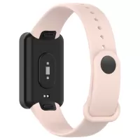 Silicone Waterproof Soft Watch Strap Wristband with Buckle for Xiaomi Redmi Smart Band Pro - Light Pink