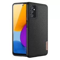 DUX DUCIS FINO Series TPU + PC + PVC + Nylon Hybrid Cover Mobile Phone Case Shell for Samsung Galaxy M52 5G - Black