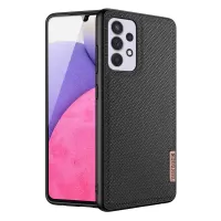 DUX DUCIS FINO Series Woven Texture TPU + PC + PVC + Nylon Well-protected Phone Case Cover for Samsung Galaxy A33 5G - Black