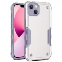 Dual Layer Protection Shockproof Hard PC + Flexible TPU Case Cover for iPhone 13 6.1 inch - White