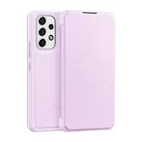 DUX DUCIS Skin X Series Auto Closing Magnet PU Leather Mobile Phone Case Stand Drop-proof Anti-scratch Case with Card Holder for Samsung Galaxy A53 5G - Pink
