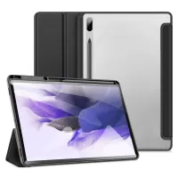 DUX DUCIS TOBY Series for Samsung Galaxy Tab S7 Plus/S8 Plus/S7 FE Tri-fold Stand PU Leather Anti-fall Tablet Case - Black