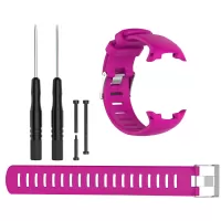 For Suunto D4/D4i/D4i Novo Diving Watch Replacement Strap Silicone Adjustable Wrist Band with Tools - Rose