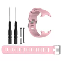 For Suunto D4/D4i/D4i Novo Diving Watch Replacement Strap Silicone Adjustable Wrist Band with Tools - Light Pink