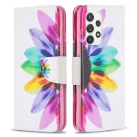 Stand Design Pattern Printing Cover Case for Samsung Galaxy A52 4G/5G / A52s 5G - Flower