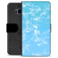 Samsung Galaxy S8 Premium Wallet Case - Blue Marble