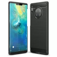 Huawei Mate 30 Pro Brushed TPU Case Carbon Fiber - Black