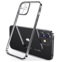 Sulada Plating Frame iPhone 12 Mini TPU Case - Black / Transparent