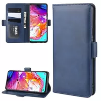 Samsung Galaxy A20s Wallet Case with Magnetic Closure - Blue