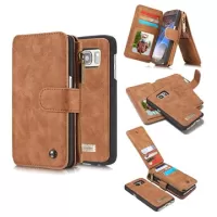 Samsung Galaxy S7 Caseme Multifunctional Wallet Leather Case - Brown