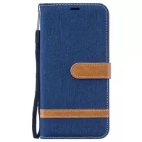 Canvas Diary Series Samsung Galaxy M10 Wallet Case - Dark Blue