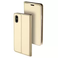 Dux Ducis Skin Pro iPhone XS Max Flip Case with Card Slot - Gold