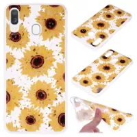 Samsung Galaxy A40 Glittery Ultra-Slim TPU Case - Sunflowers