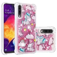 Liquid Glitter Samsung Galaxy A50 TPU Case - Unicorns