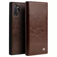 Qialino Classic Samsung Galaxy Note10+ Wallet Leather Case - Brown