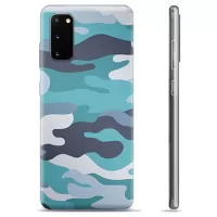 Samsung Galaxy S20 TPU Case - Blue Camouflage