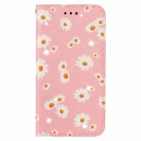 Daisy Pattern Samsung Galaxy A21 Wallet Case - Pink