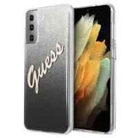 Guess Glitter Gradient Script Samsung Galaxy S21+ 5G Case - Black