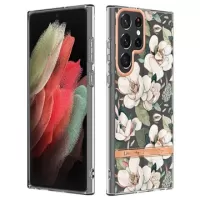 Flower Series Samsung Galaxy S22 Ultra 5G TPU Case - Green Gardenia