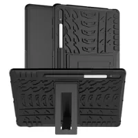 Samsung Galaxy Tab S7+ Anti-Slip Hybrid Case with Kickstand - Black