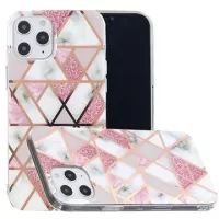 Marble Pattern Electroplated IMD iPhone 12 Pro Max TPU Case - Rose Gold