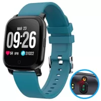 Waterproof Bluetooth Smartwatch w/ IR Thermometer CV06 - Blue