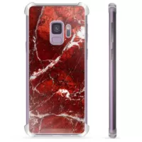 Samsung Galaxy S9 Hybrid Case - Red Marble