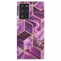 Marble Pattern IMD Samsung Galaxy Note20 Ultra TPU Case - Purple