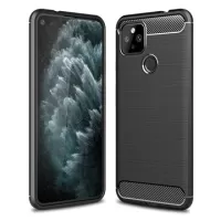 Google Pixel 4a 5G Brushed TPU Case - Carbon Fiber - Black