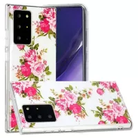 Samsung Galaxy Note20 Ultra Glow in the Dark TPU Case - Pink / Flowers