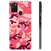 Samsung Galaxy A21s TPU Case - Pink Camouflage