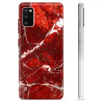 Samsung Galaxy A41 TPU Case - Red Marble