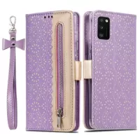 Lace Pattern Samsung Galaxy A41 Wallet Case - Purple