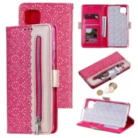 Lace Pattern Huawei P40 Lite Wallet Case - Hot Pink