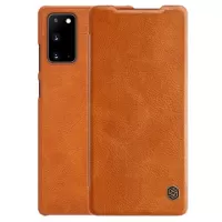 Nillkin Qin Series Samsung Galaxy Note20 Flip Case - Brown