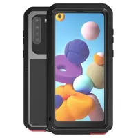 Love Mei Powerful Samsung Galaxy A21 Hybrid Case - Black