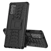 Anti-Slip Samsung Galaxy Note20 Hybrid Case with Stand - Black
