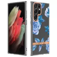 Flower Series Samsung Galaxy S22 Ultra 5G TPU Case - Blue Peony